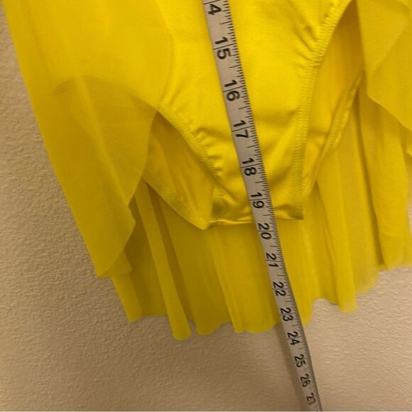 Weissman Dance costume yellow rhinestone Take Me Home 12997 IC child 7/8 - Picture 6 of 11